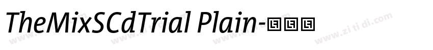 TheMixSCdTrial Plain字体转换